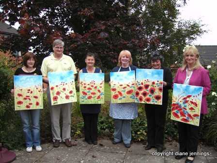 art class in shropshire with artist diane jennings